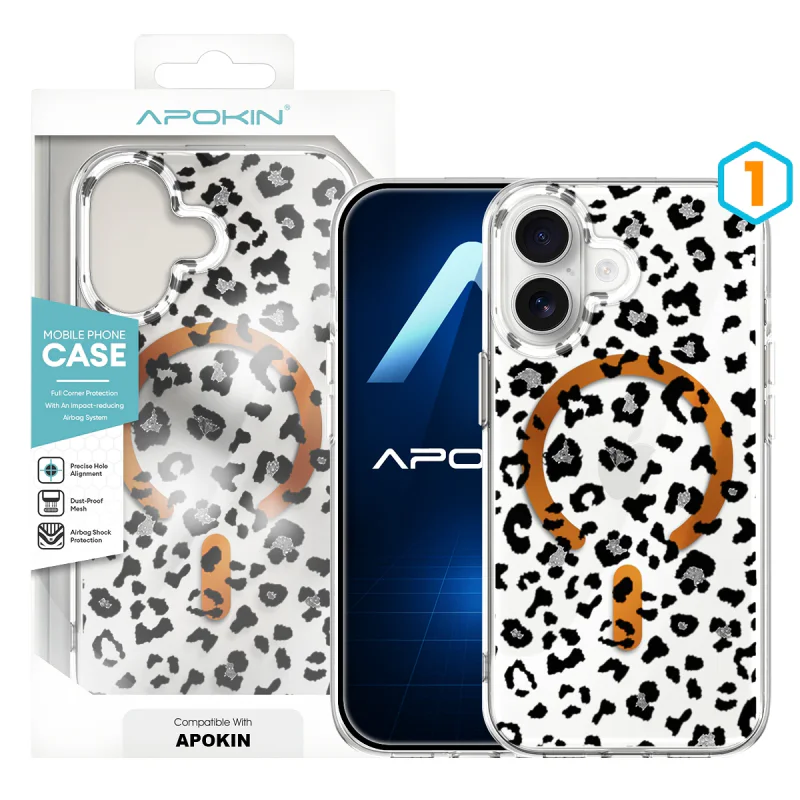 Capa Apokin para Apple iPhone 16 Silicone com Desenho e MagSafe Cor 4 - Imagem 2