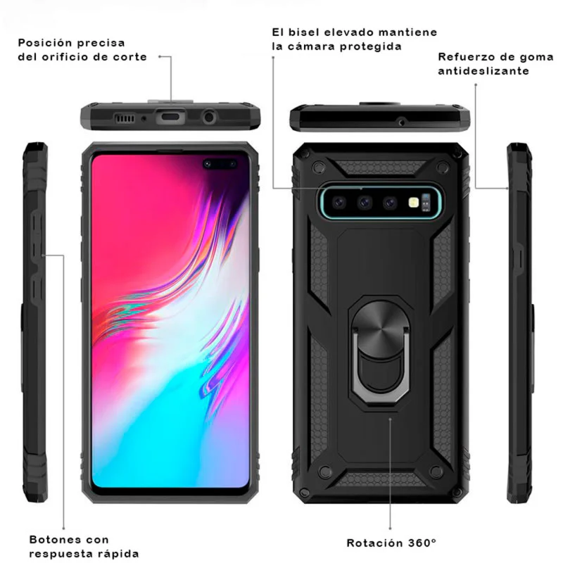 Capa Apokin para iPhone 6, 7 e 8 Plus Antichoque em Alumínio com Anel Magnético 360 Graus Prata - Imagem 2