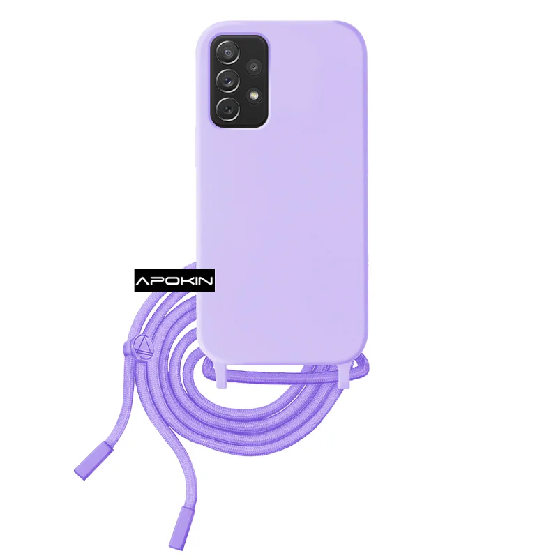 Capa de Gel Suave Apokin para Samsung Galaxy A52 5G com Cordão Vermelho - Imagem 4