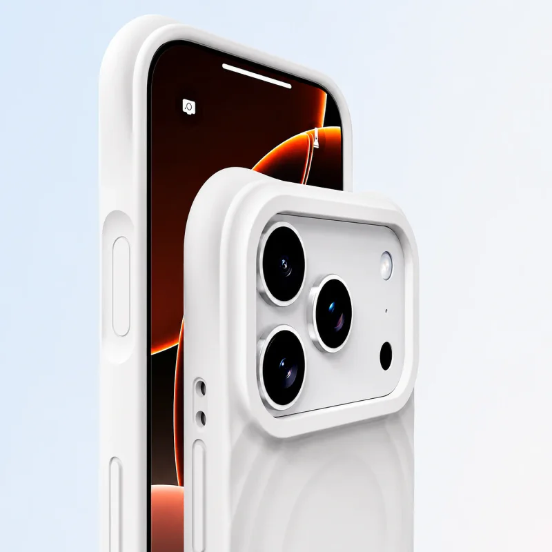 Capa Apokin para iPhone 16 Pro Wave com MagSafe e Cantos Reforçados Branco - Imagem 6