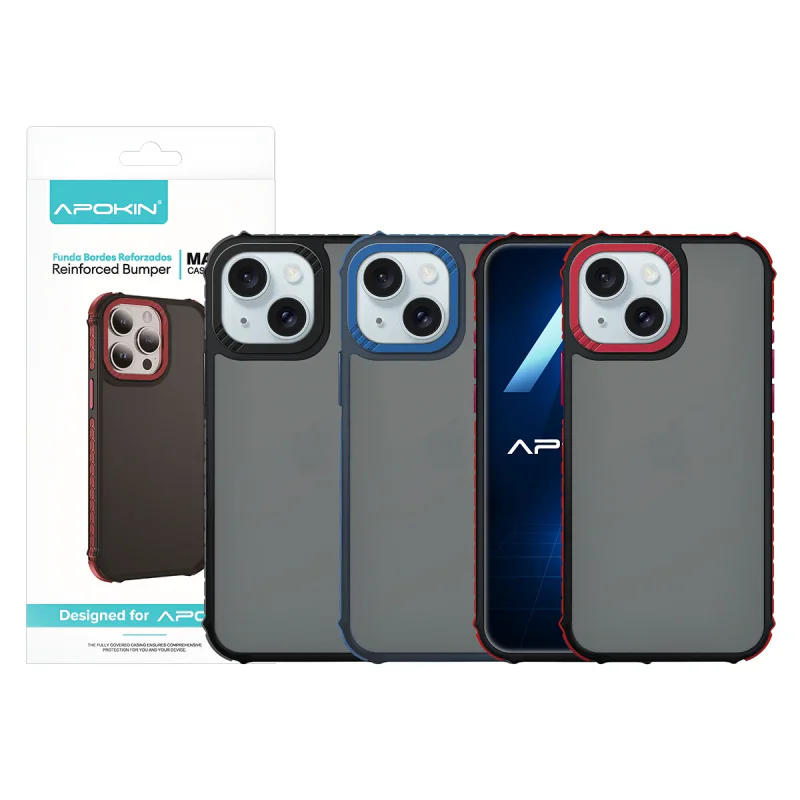 Capa Apokin para iPhone 15 Rock Fumada Azul - Imagem 1