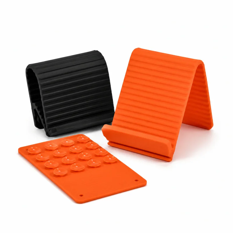 Suporte Dobrável Universal Apokin para Telemóvel e Tablet com Ventosa Preto