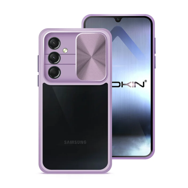 Capa Apokin para Samsung Galaxy A24 em Gel Anti-Choque com Tampa de Câmara Deslizante Azul turquesa - Imagem 4