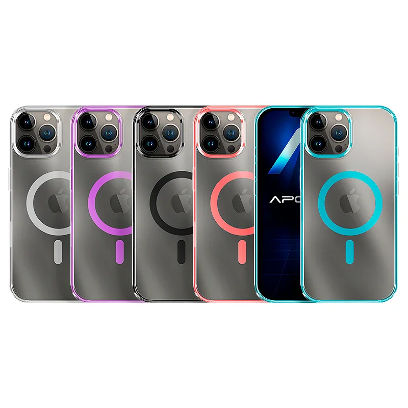 Capa Acrílica Apokin para iPhone 13 Pro Max Transparente Premium com MagSafe Variedade de Cores