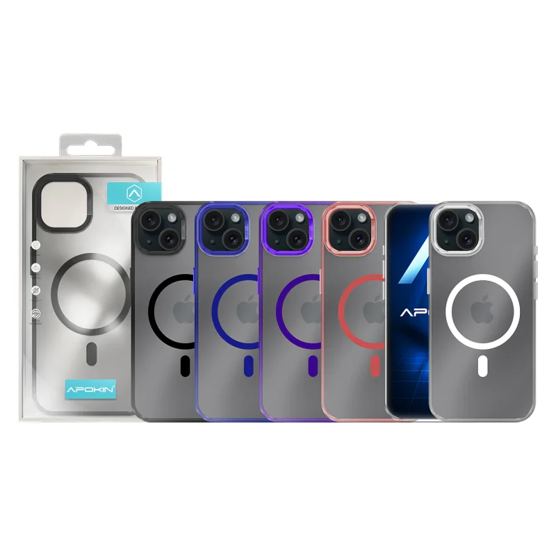 Capa Armor Apokin Fosca com MagSafe para iPhone 13 e iPhone 14 Lilás