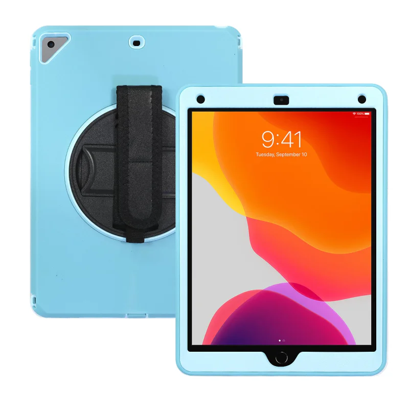 Capa Apokin para iPad Air 9,7 polegadas Antichoque com Cordão, Alça e Suporte de Caneta Preto com Cordão - Imagem 4
