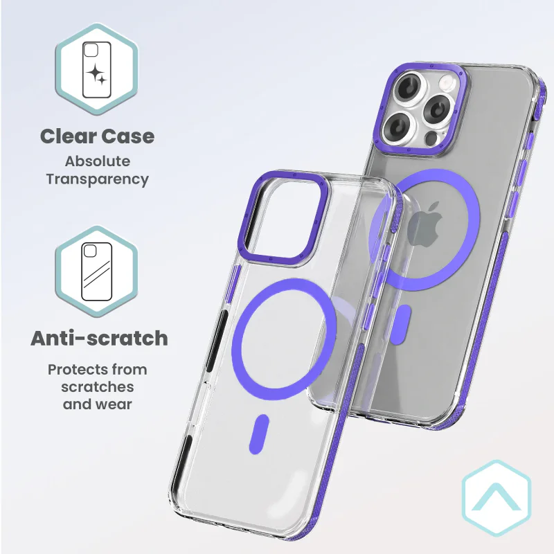 Capa Apokin iPhone 14 Reforçada com MagSafe Lilás - Imagem 6