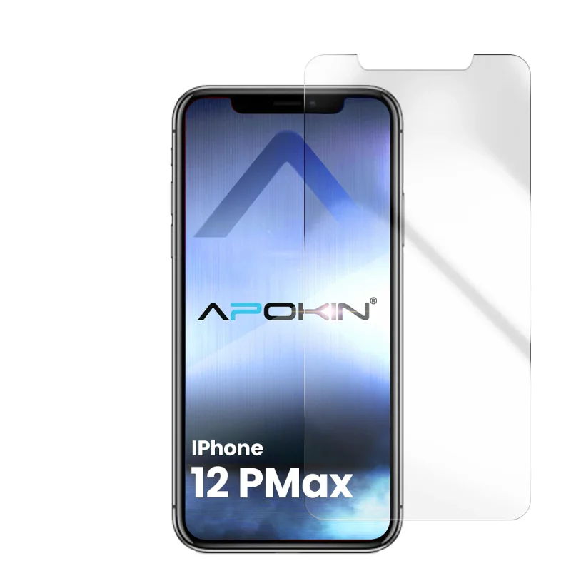 Película de Vidro Temperado Apokin para Apple iPhone 12 Pro Max 6,7 polegadas Transparente - Imagem 5