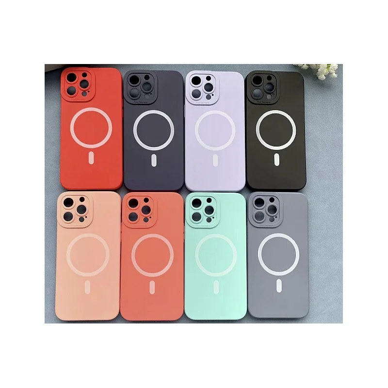 Capa Apokin para iPhone XS Max em Silicone Suave com MagSafe Azul Turquesa - Imagem 2