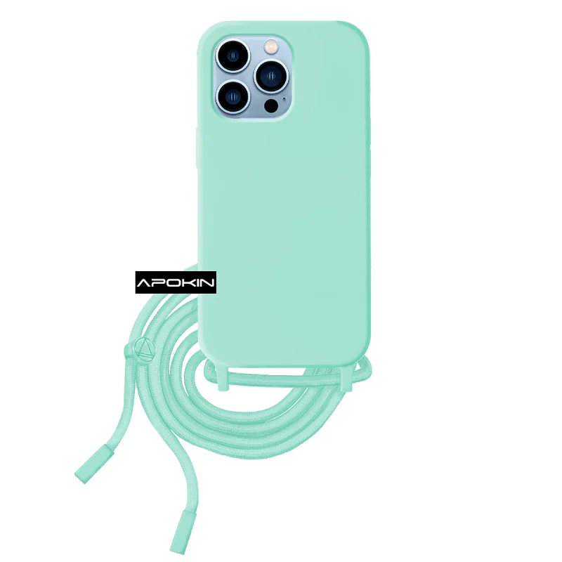 Capa Macia Apokin com Cordão para iPhone 13 Pro Rosa - Imagem 2