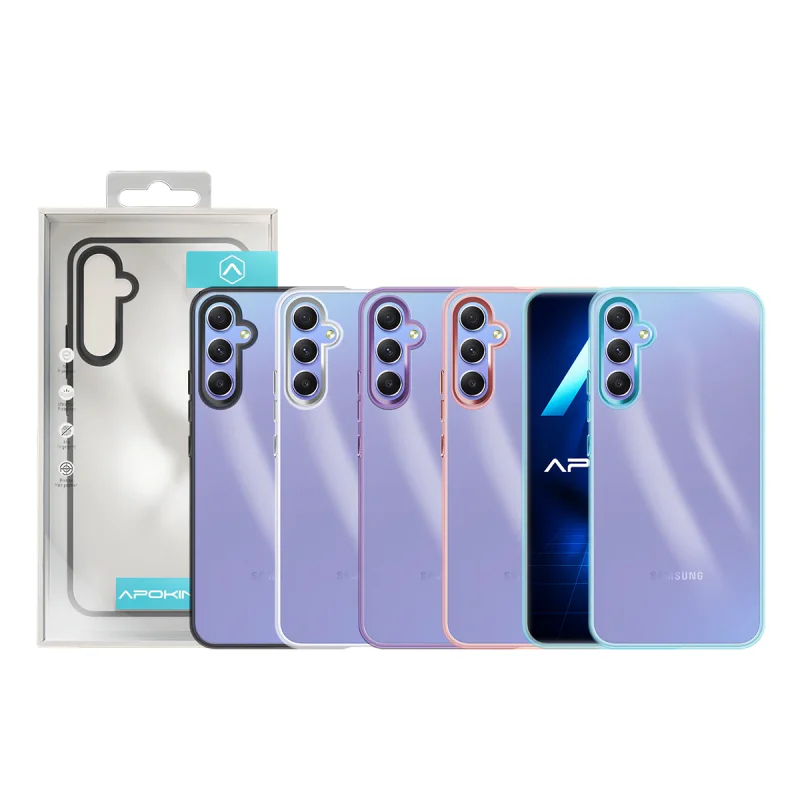 Capa Acrílica Apokin para Samsung Galaxy A05s Transparente Lilás
