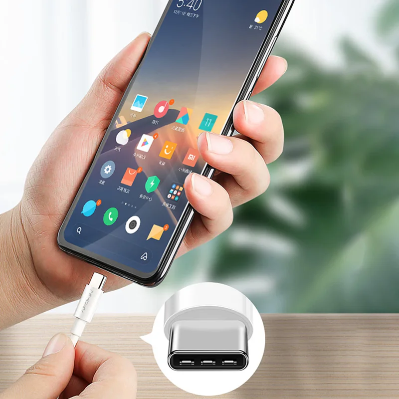 Cabo Apokin USB-C para USB-C 100 W 5 A 2 m Branco - Imagem 2