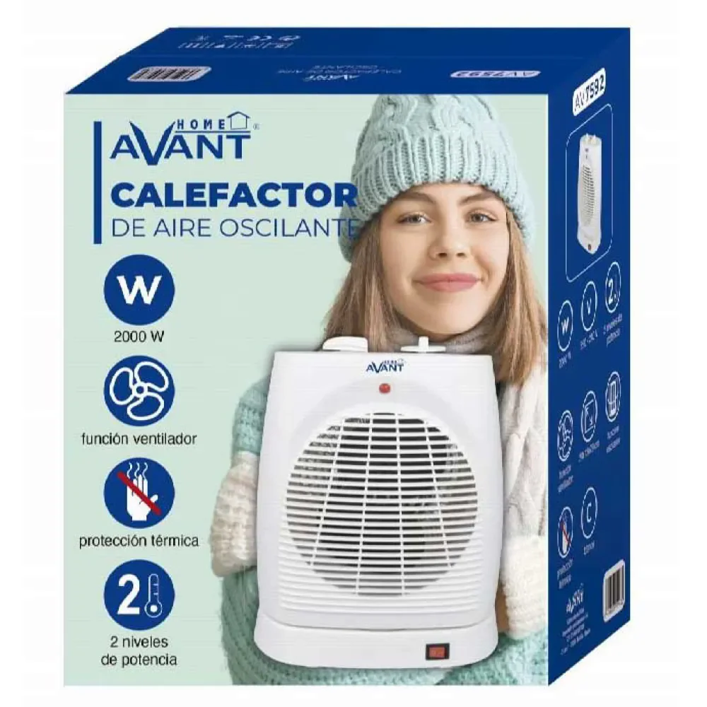 Termoventilador Oscilante Avant AV7592 2000W com 2 Níveis de Potência Branco - Imagem 3