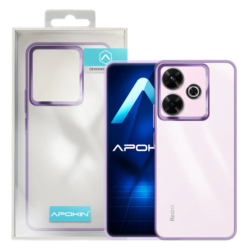 Capa Apokin para Xiaomi Redmi 13 Acrílica Transparente Lilás - Imagem 4