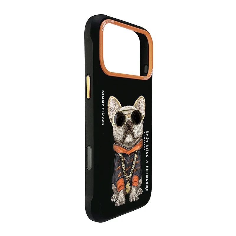 Capa Nimmy Apokin para iPhone 16 com Bordado e MagSafe Cão Preto - Imagem 3