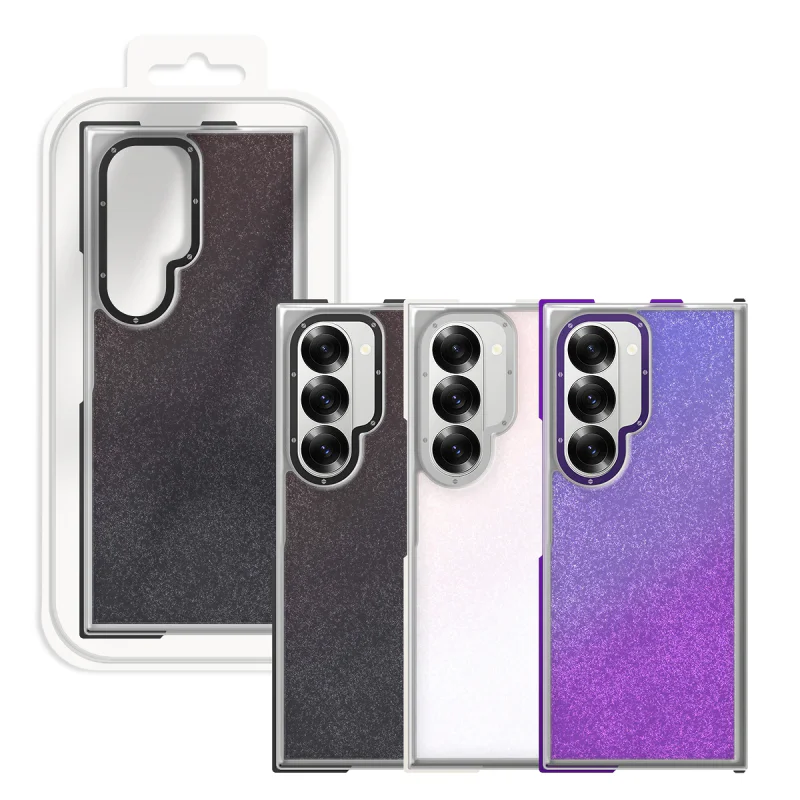Capa Apokin com Purpurina para Samsung Galaxy Z Fold 8 Ultra Preto - Imagem 2