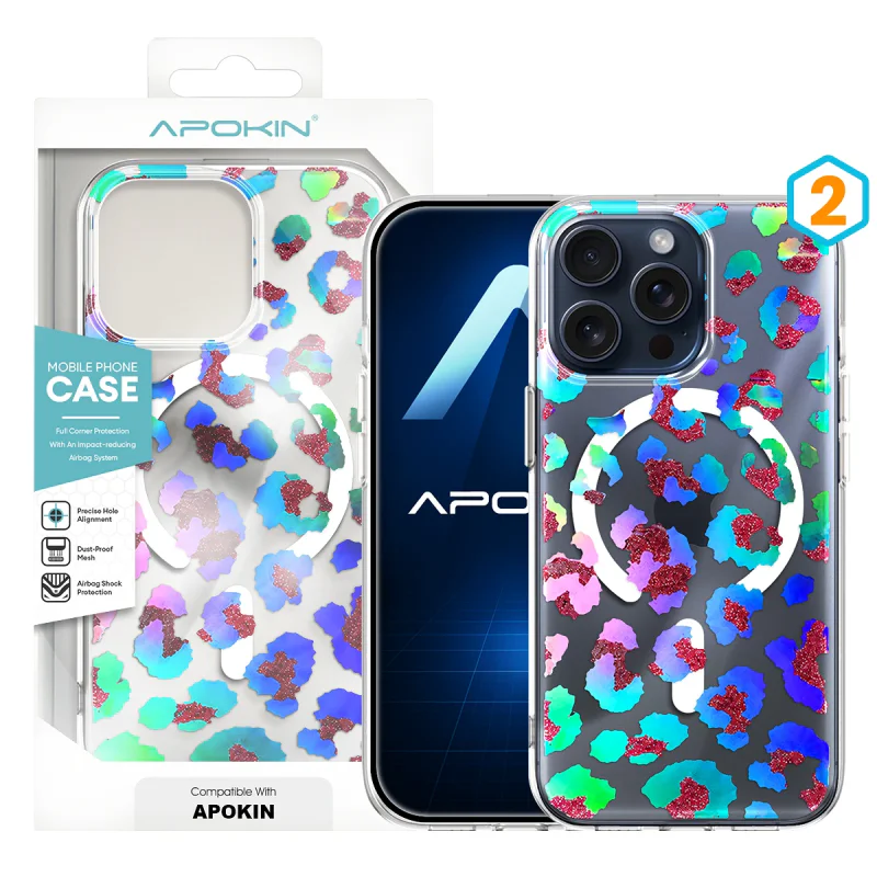 Capa Apokin para iPhone 15 Pro Max Silicone com MagSafe e Desenho 1 - Imagem 3