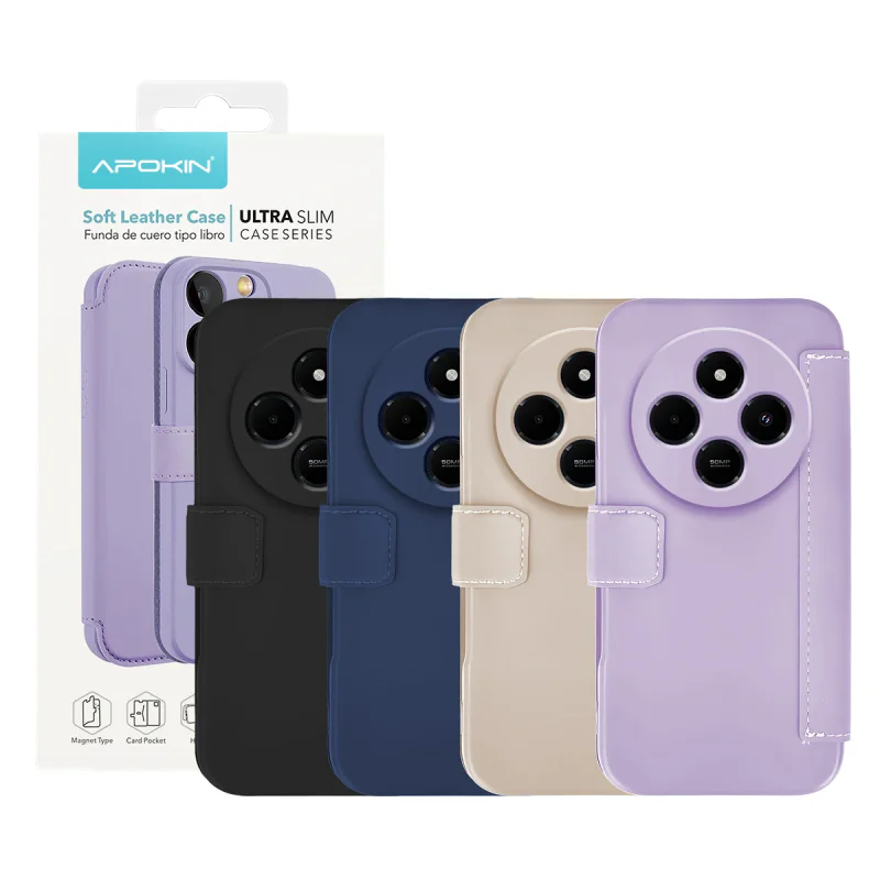 Capa Apokin para Xiaomi Redmi 14C Efeito Pele em Silicone Variedade de cores