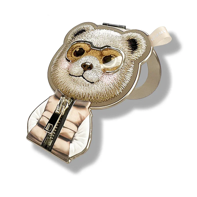 Suporte Magnético Apokin Cool & Bonito 2.0 Brown Bear Bordado Castanho - Imagem 5