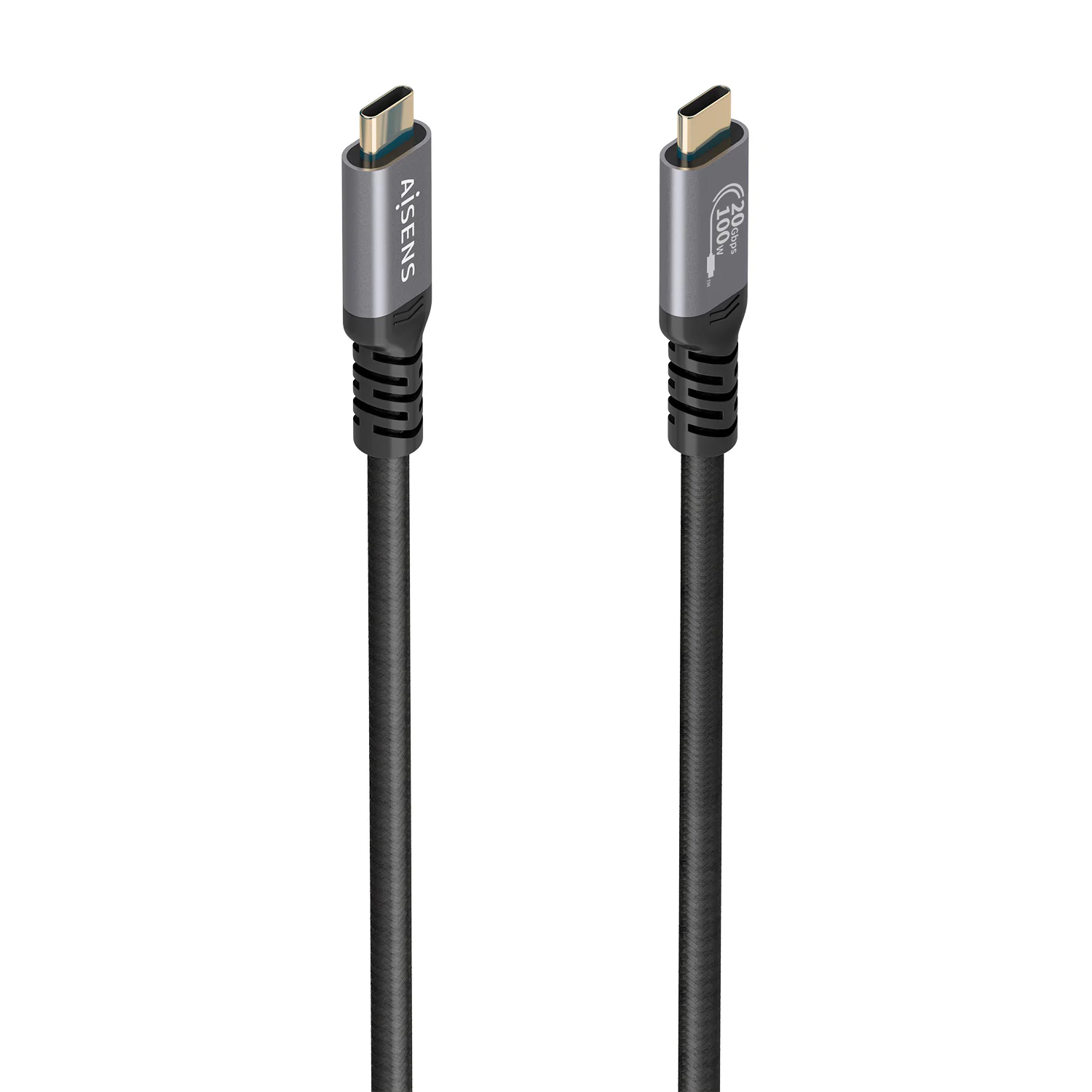 Cabo USB-C para USB-C Aisens A107-0988 3 m 100 W 20 Gbps Preto