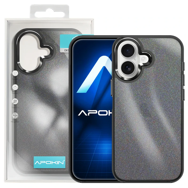 Capa Apokin para iPhone 16 Acrílica com Purpurina Lilás - Imagem 6