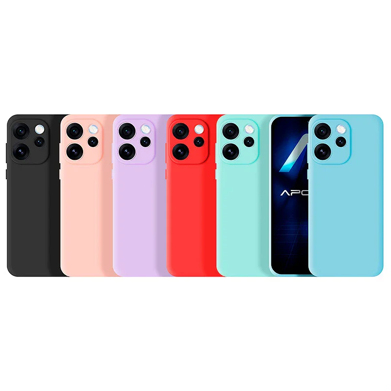 Capa Apokin para Oppo Reno 15 Pro Silicone Suave Vermelho