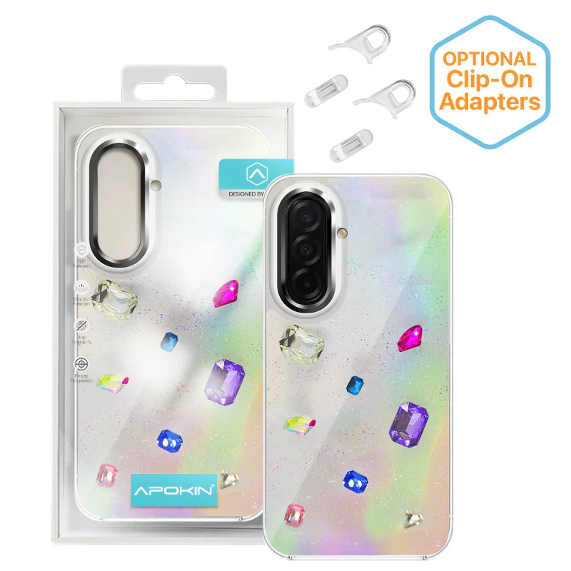 Capa Apokin para Samsung Galaxy A27 Iridescente com Pedras