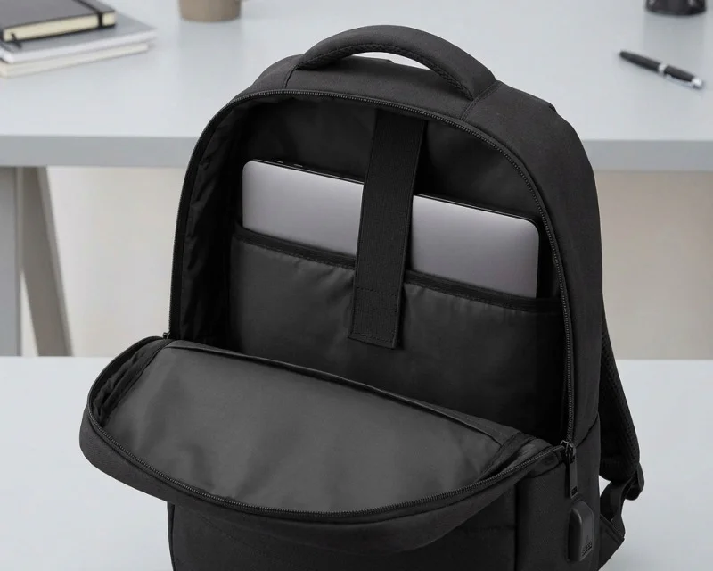 Mochila Subblim Compact Backpack 15L para Portátil até 15,6" com USB-C Repelente à Água Preta - Imagem 3
