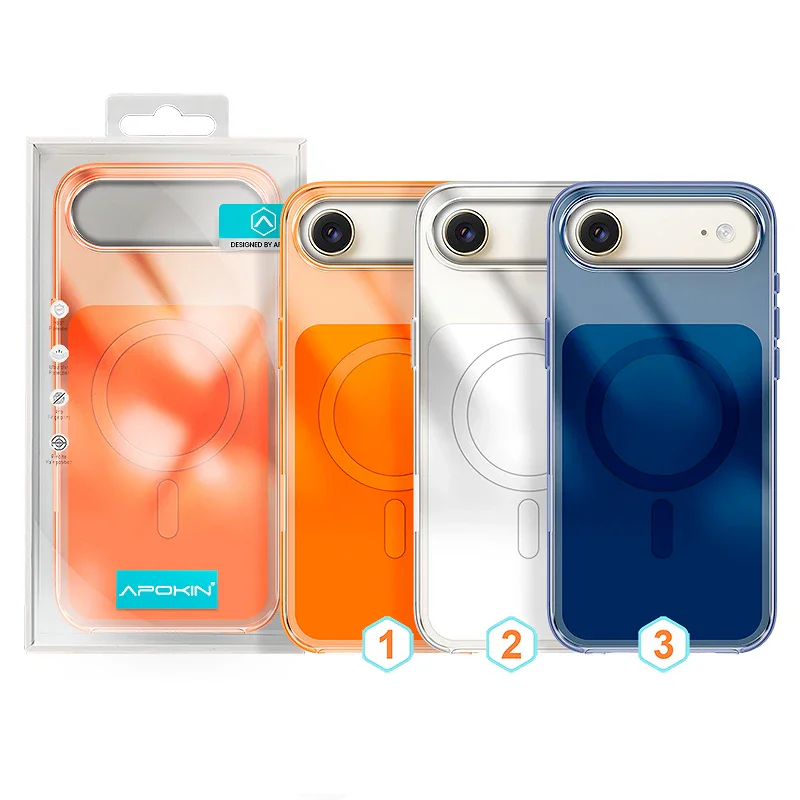 Capa Apokin para iPhone 17 Air Silicone Premium com MagSafe Variedade de cores
