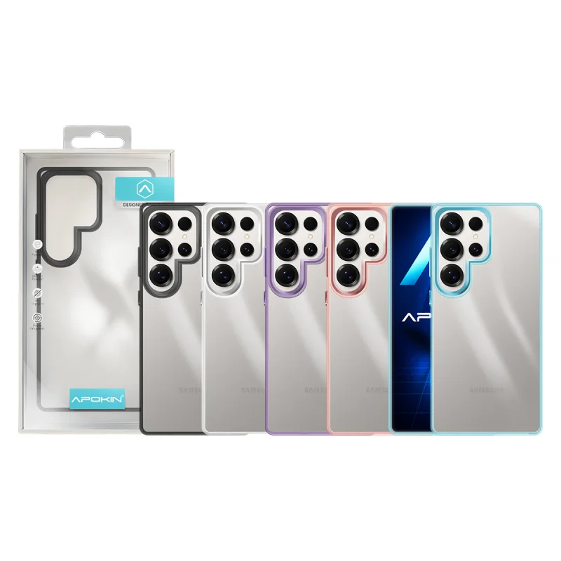 Capa Acrílica Apokin Transparente para Samsung Galaxy S25 Ultra Turquesa - Imagem 1