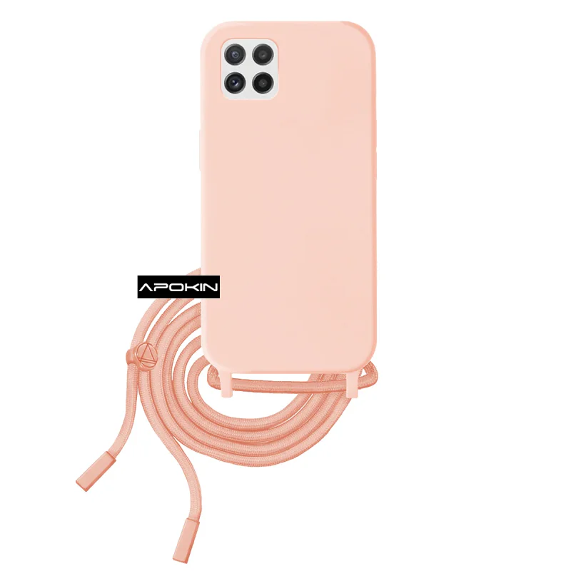 Capa Apokin para Samsung Galaxy A22 5G Flexível com Cordão Rosa - Imagem 5