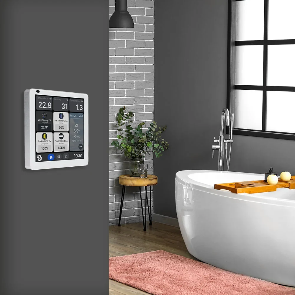 Painel de Controlo Inteligente Shelly Wall Display X1i Ecrã Tátil 4" Prateado - Imagem 7