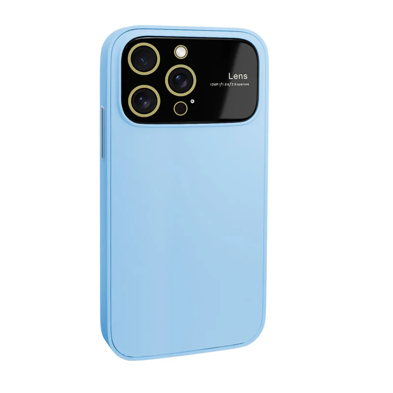 Capa Apokin Silicone Mate com Proteção de Câmara para iPhone 14 Pro Max Azul escuro - Imagem 6