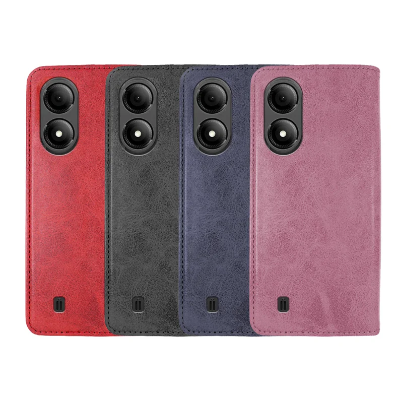 Capa Livro Apokin para ZTE Blade A33S com Porta-Cartões em Pele Sintética Preto - Imagem 1