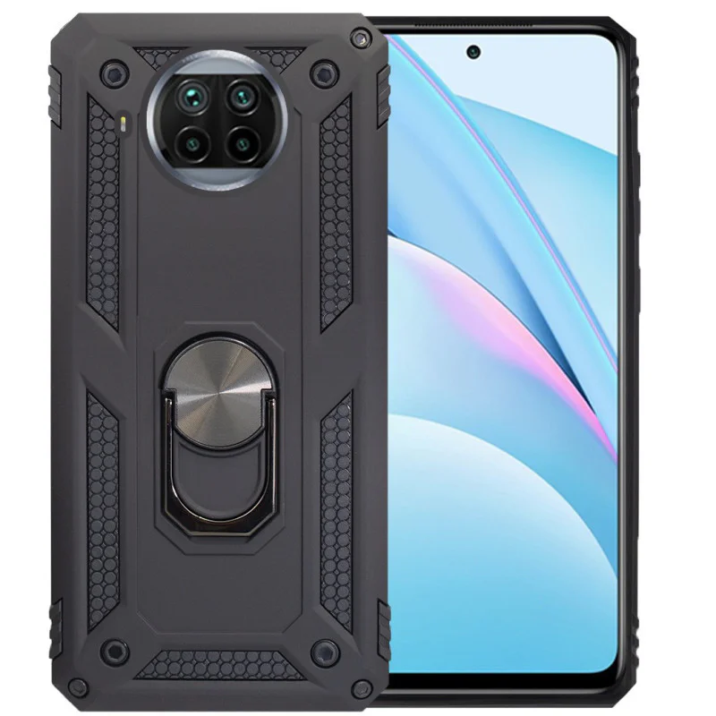 Capa Apokin para Xiaomi Mi 10T Lite Antichoque com Alumínio Íman e Suporte de Anel 360