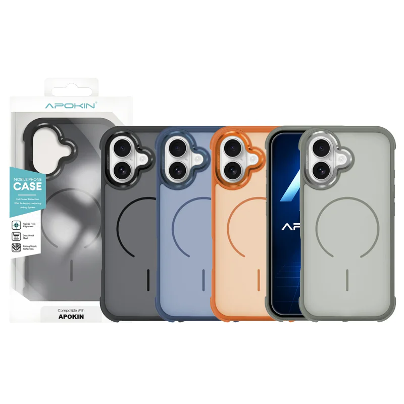Capa Antichoque Apokin com MagSafe para iPhone 17 Laranja