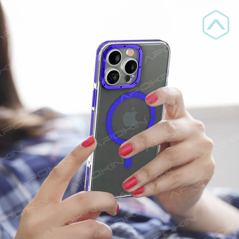 Capa Reforçada Apokin para iPhone 16 Pro com MagSafe Prata - Imagem 6