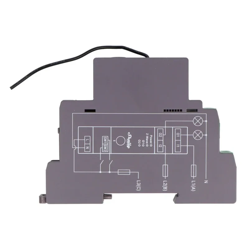 Interruptor Inteligente Shelly Wave Pro 2 Z-Wave para Calha DIN 2 Canais - Imagem 4