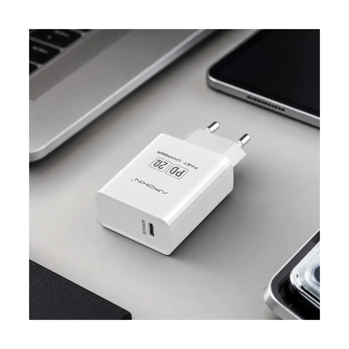 Carregador Rápido Apokin 20 W USB-C PD sem Cabo - Imagem 2