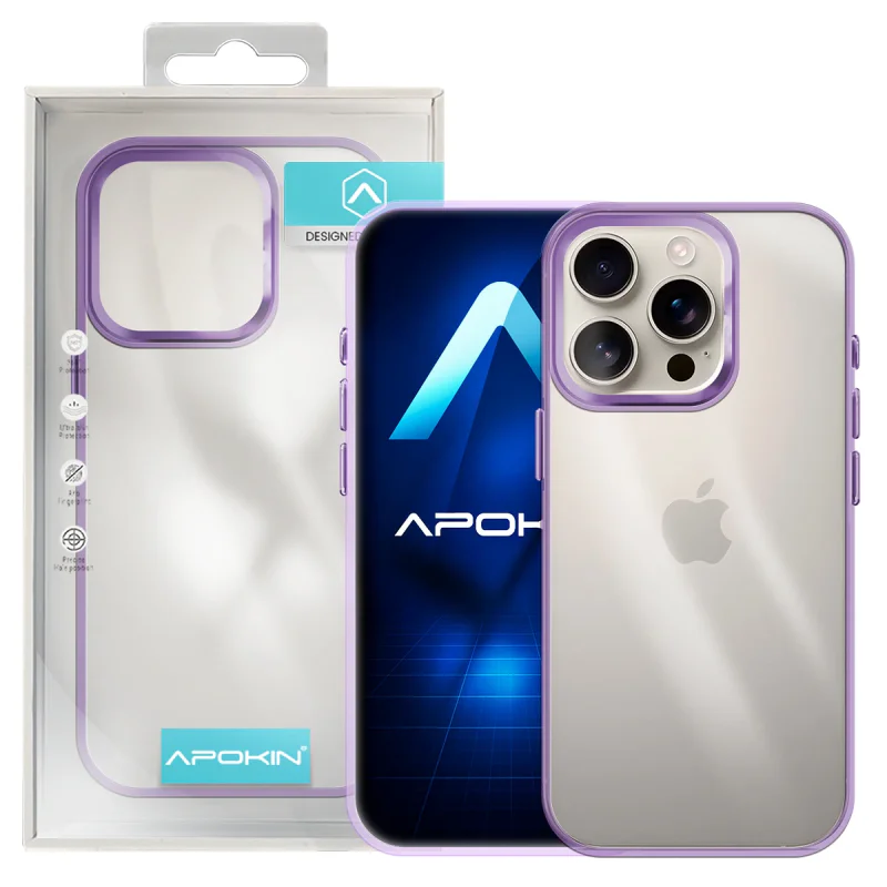Capa Acrílica Apokin Transparente para iPhone 17 Pro Preto - Imagem 4