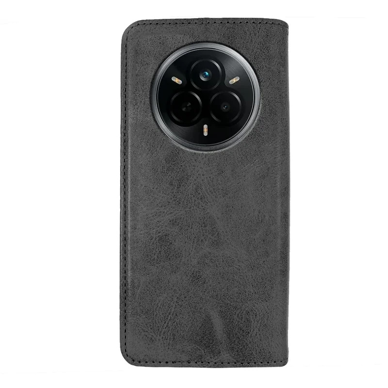 Capa Tipo Livro Apokin para Realme 14 Pro 5G em Pele Sintética com Porta-Cartões Preto - Imagem 4
