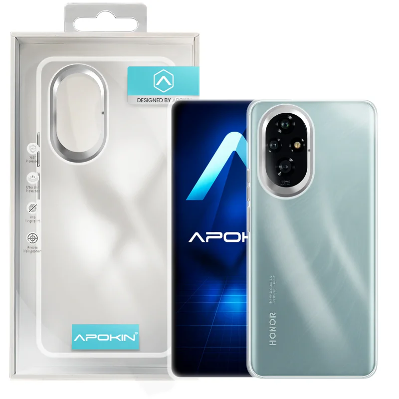 Capa Apokin para Honor 200 Pro Acrílica Transparente Preto - Imagem 3