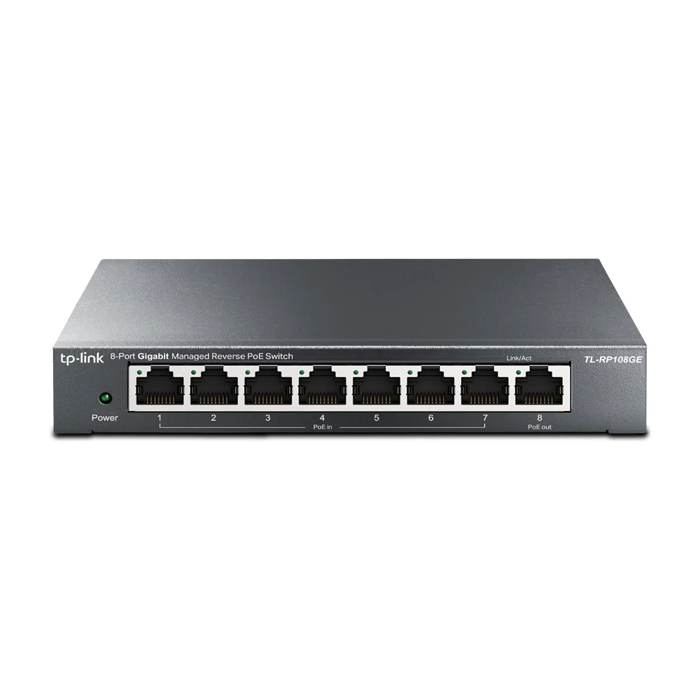Switch TP-Link TL-RP108GE 8 Portas Gigabit PoE Reverso Gerível