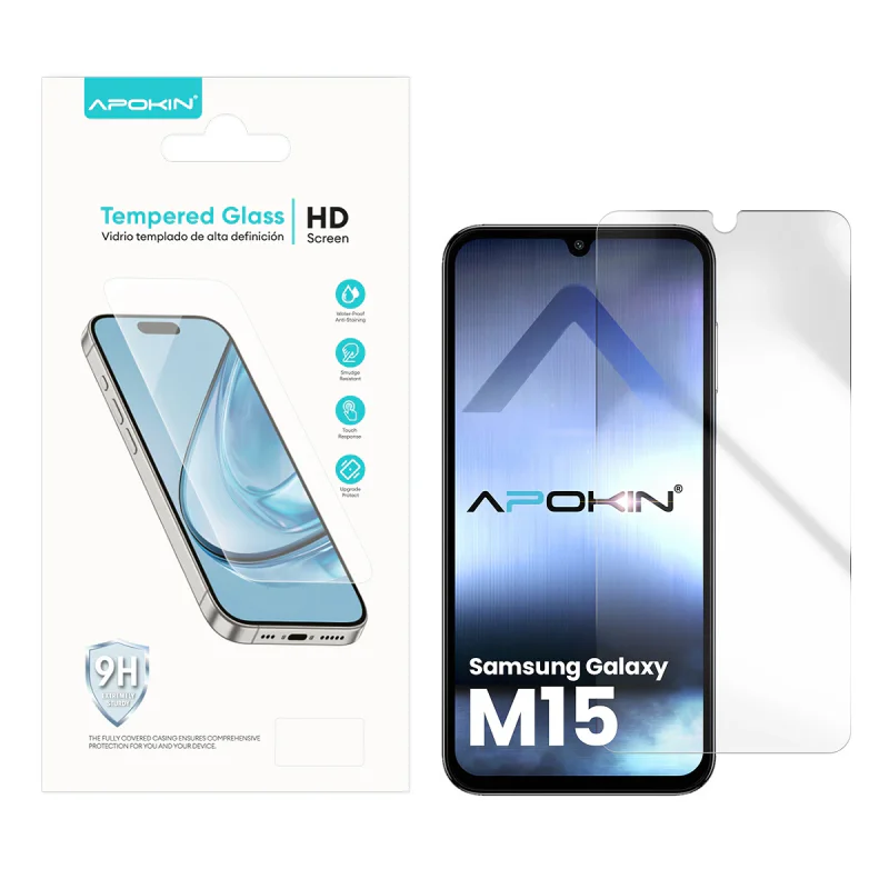 Película de Vidro Temperado Apokin para Samsung Galaxy M15 Transparente