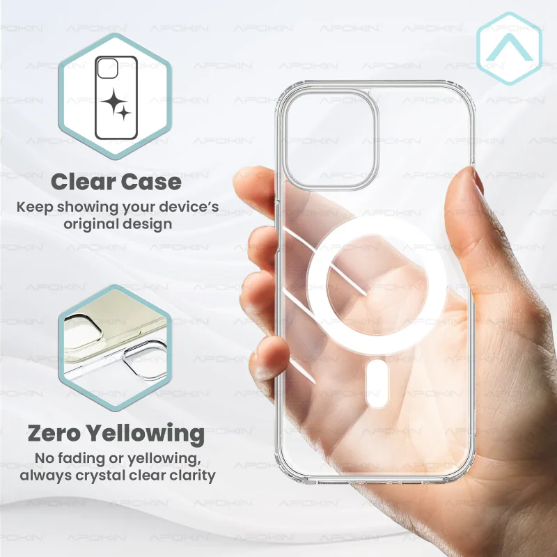 Capa Apokin para iPhone 11 Transparente Premium com MagSafe Transparente - Imagem 3