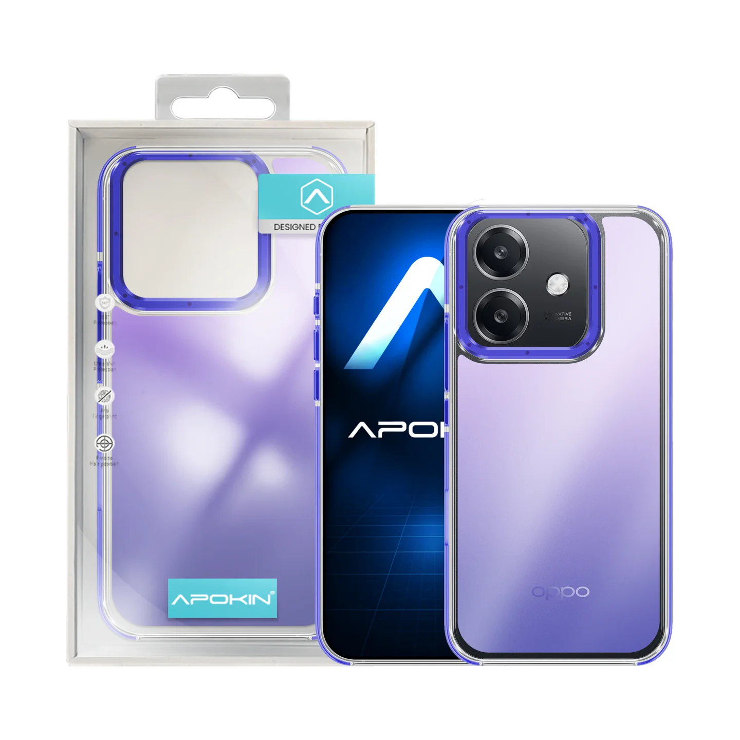 Capa Apokin para Oppo A60 4G, Lila - Imagem 1