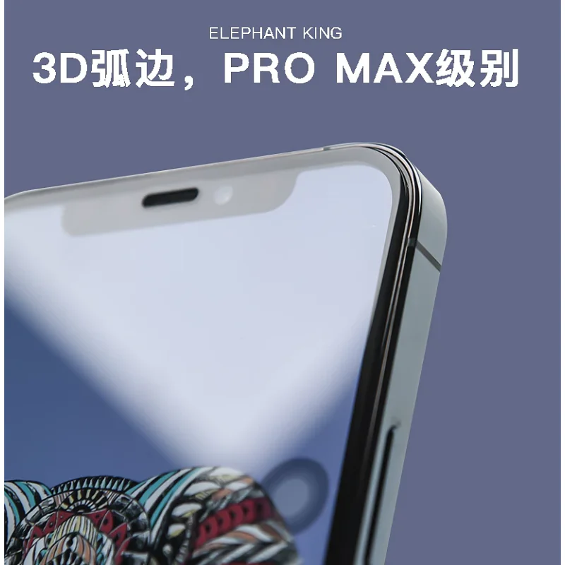 Película de Vidro Temperado Apokin para iPhone 14 Pro Full Micro Curved Crystal A+ Preto - Imagem 5