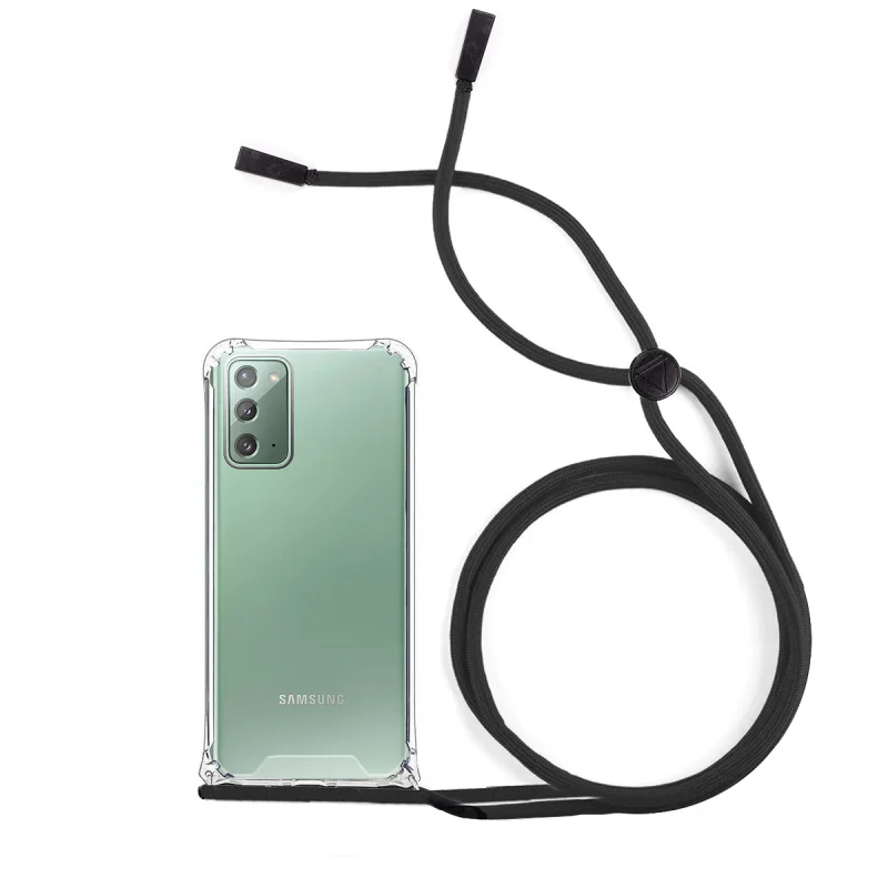 Capa Apokin Antichoque para Samsung Galaxy Note 20 em Gel Transparente com Cordão Transparente