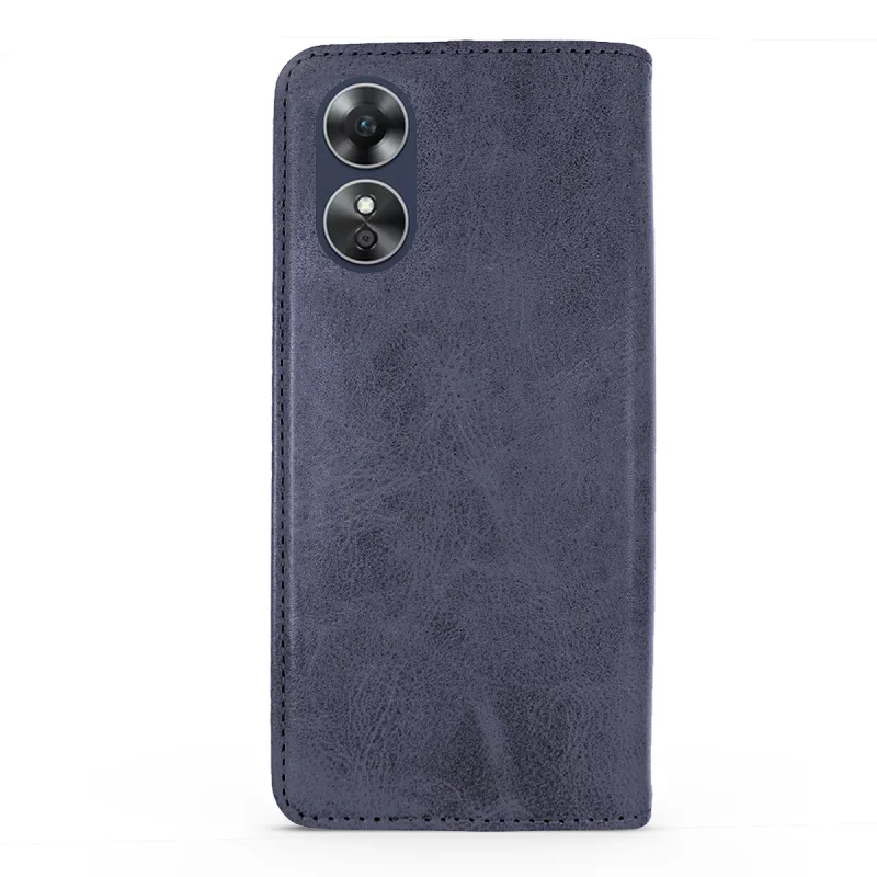 Capa Livro Apokin para Oppo A17 em Pele Sintética com Porta-Cartões Preto - Imagem 3