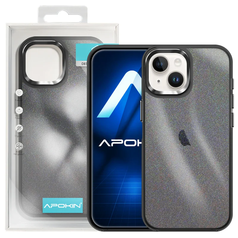 Capa com Purpurina Apokin para iPhone 13 / 14 Lilás - Imagem 6